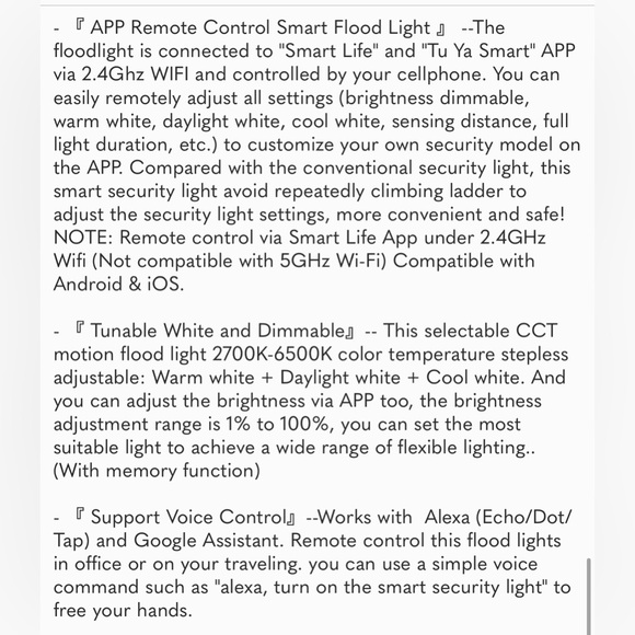 Smart WiFi LED Security Light Motion Sensor Outdoor, Tunable White and Dimmable - Picture 7 of 7